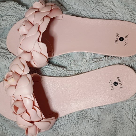 NWOT Shade & Shore Mallory Floral Jelly Slides Pink Sandals Women’s Size 11 - Picture 5 of 9